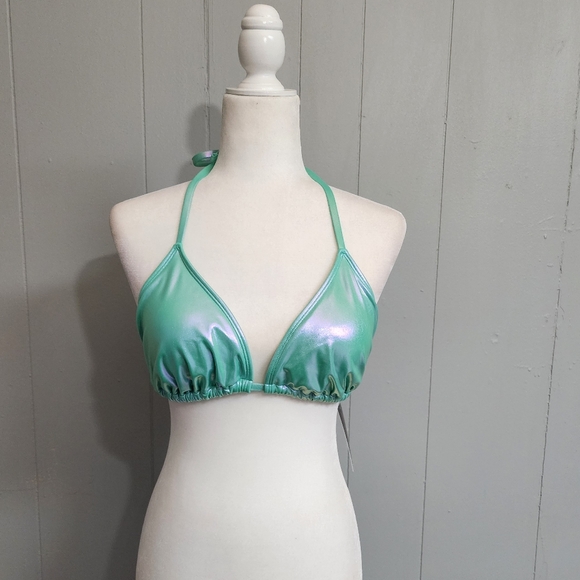 No Boundaries Other - No Boundaries Green Glossy Bakini Top Size L